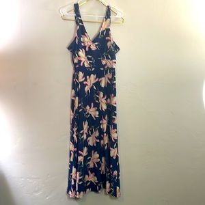 American Living Tropical Print Sleeveless Pullover Maxi Dress With Full …